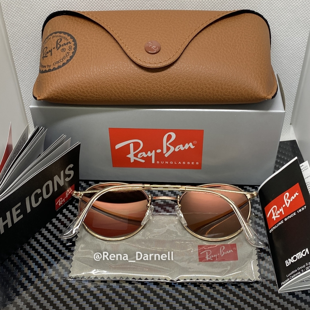 RayBan Round Metal Pink RB3447 Mirror New - Picture 10 of 16